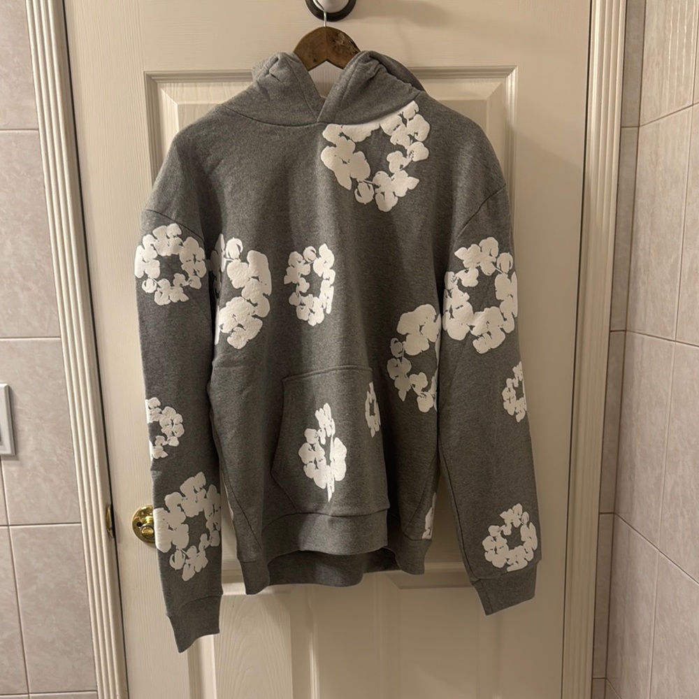 Gray Denim Tears Hoodie L